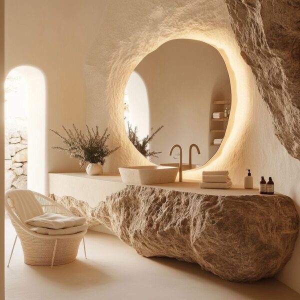 Basin With Rock Accessories