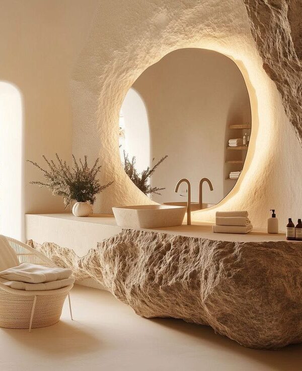 Basin With Rock Accessories