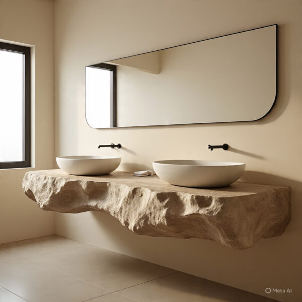 Basin with Rock Accessories