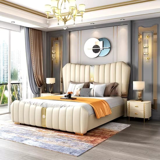 King Size White Luxury Bed